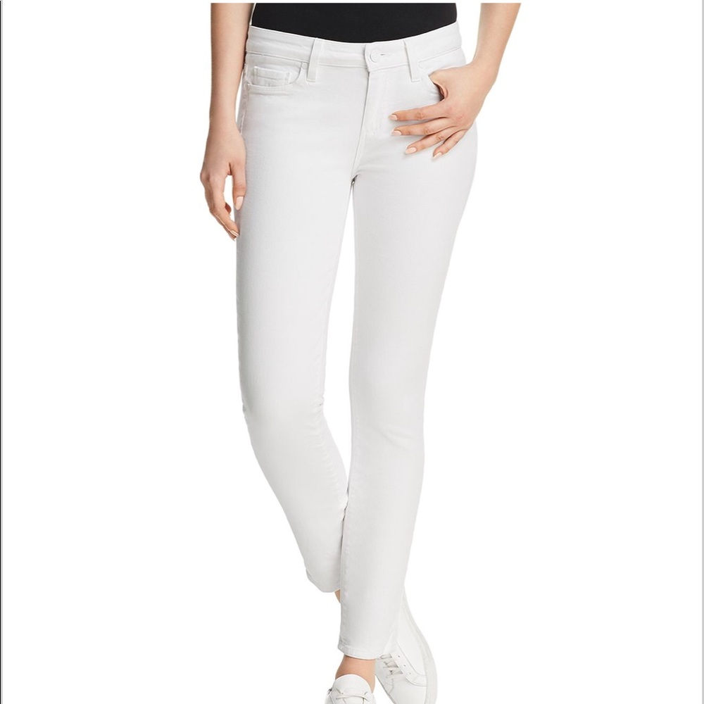 PAIGE Crisp White Skyline Ankle Peg Skinny Jeans